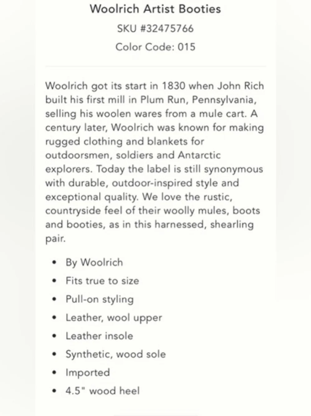 Unique WOOLRICH Leather Ankle Platform Boots